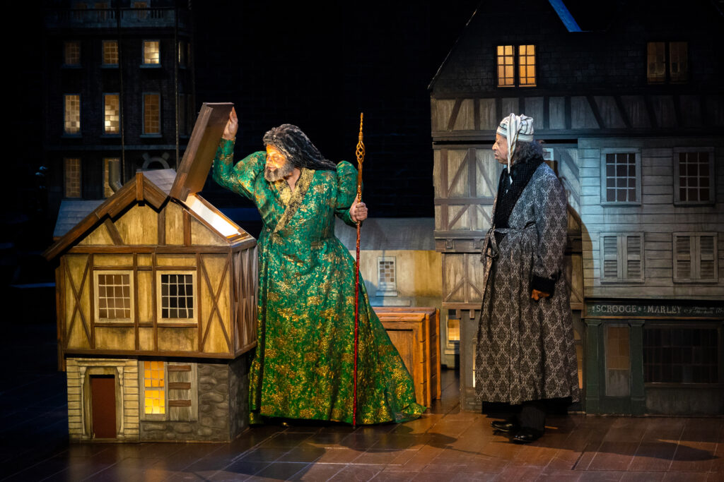 Shawn Hamilton and David Rainey in A Christmas Carol.