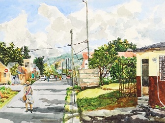 Street of Gros Ilet, St. Lucia, 2002