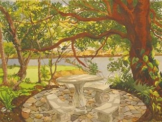 Garden with Stone Table, 2000