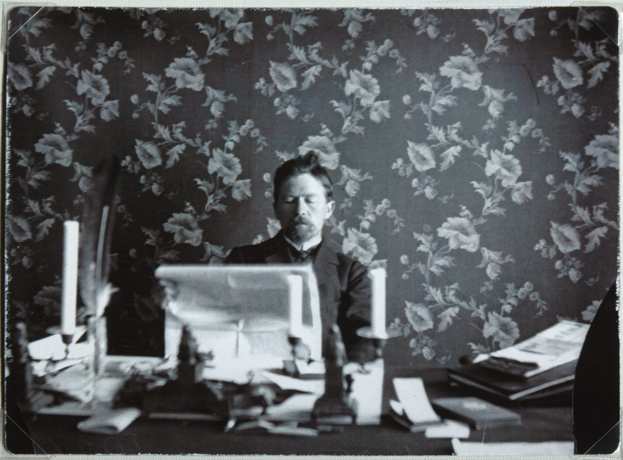Anton Chekhov in his study in Yalta, 1895-1900