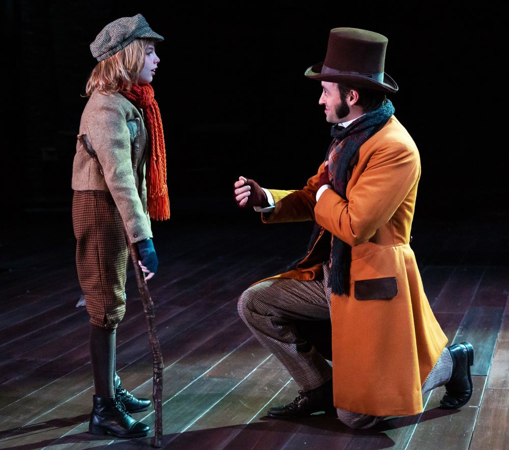 Photo of Tiny Tim with Bob Cratchit