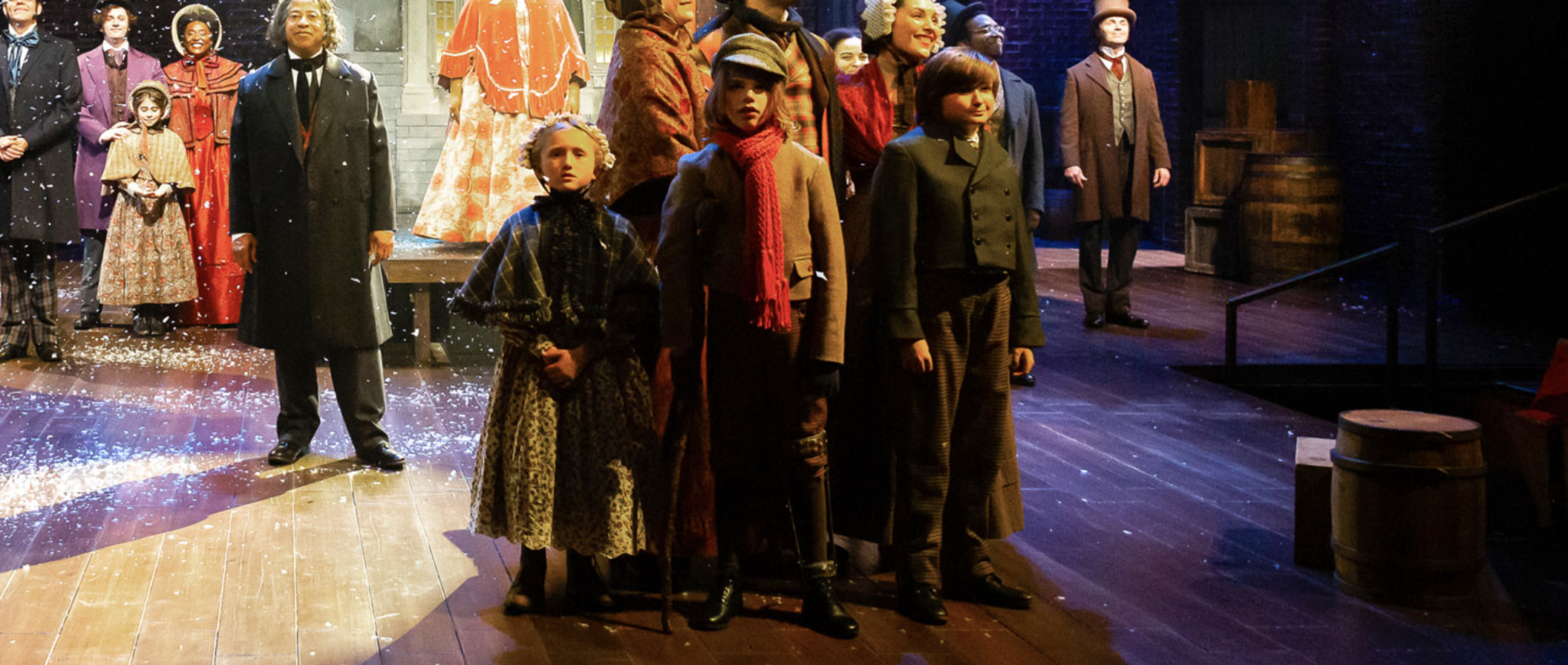 Photo of young actors in A Christmas Carol
