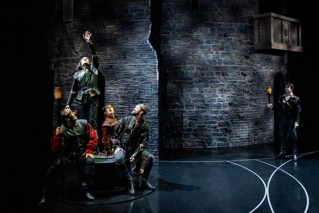 Gabriel Regojo, Matthew Amendt, Mason Dodd, Dylan Godwin, and Rob B. Kellogg in Alley Theatre’s production of Romeo and Juliet.