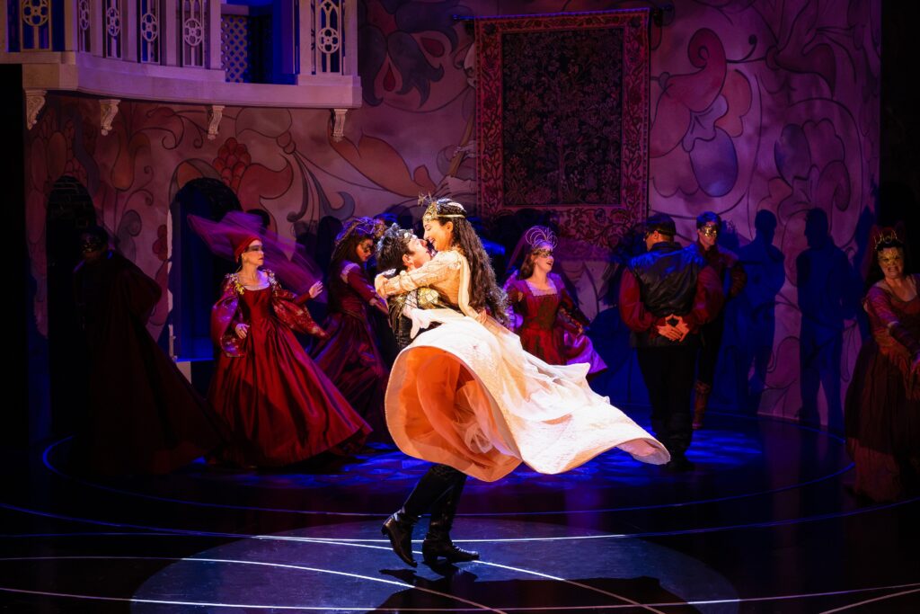 Rob B. Kellogg and Melissa Molano and the cast of Alley Theatre’s production of Romeo and Juliet.